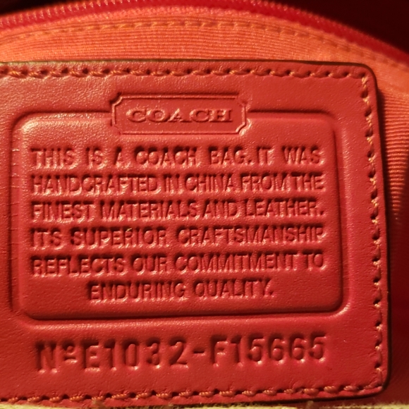 Coach Hampton Signature Jacquard Tote Handbag - Picture 7 of 8